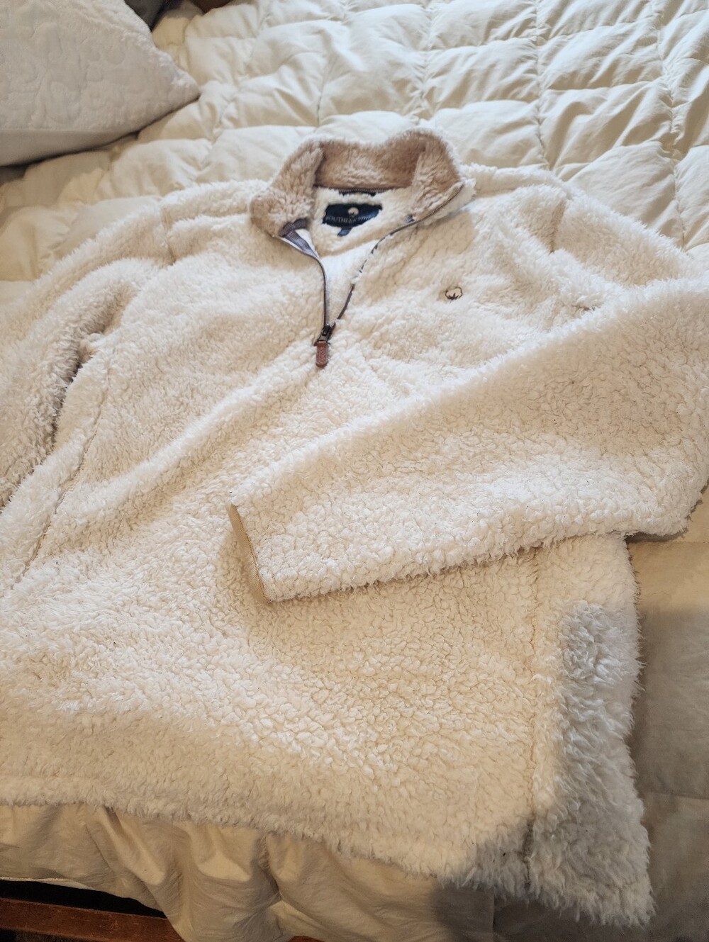Womens Med The Southern Shirt Company Sherpa Quarter Zip